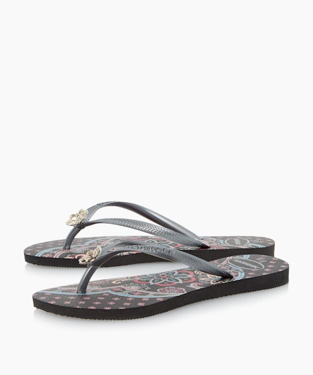 Dune London Charm Flip Flops - Black Havaianas Slim Charm Flip Flops