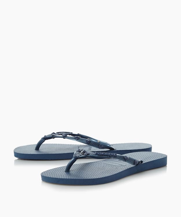 Dune London Charm Flip Flops - Blue Havaianas Metallic Charm Flip Flops