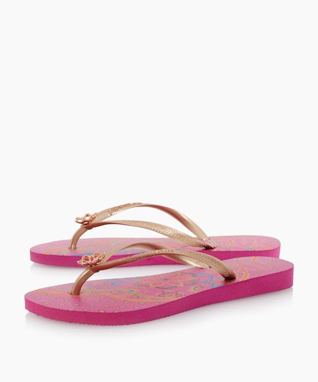 Dune London Charm Flip Flops - Pink Havaianas Slim Charm Flip Flops