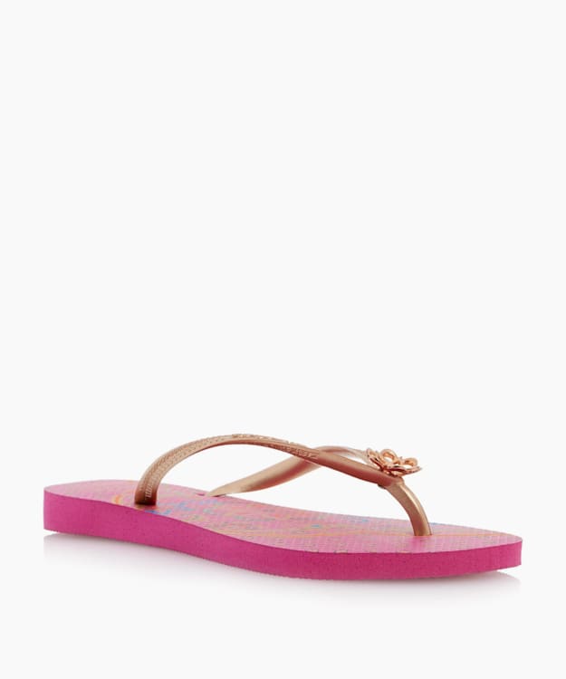 dune london Charm Flip Flops - Pink Havaianas Slim Charm Flip Flops