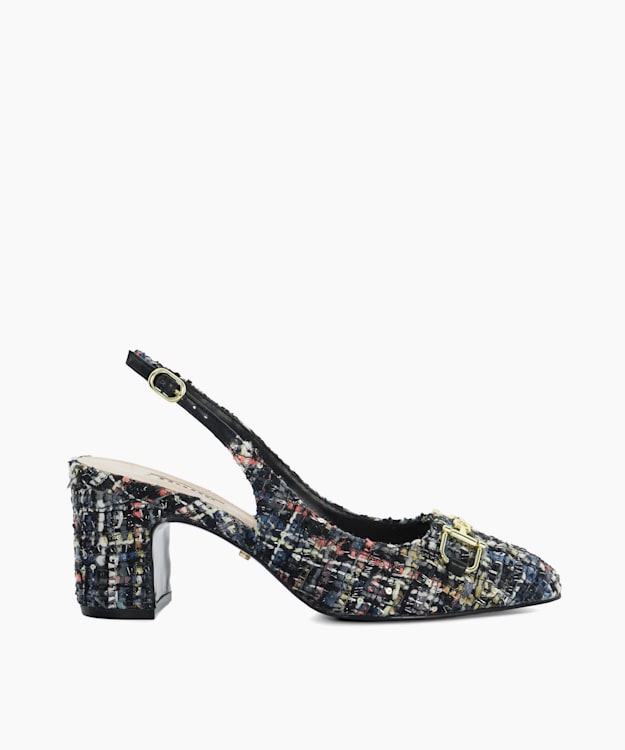 dune london Choices - Multi Brand Snaffle Block-Heeled Slingback Courts