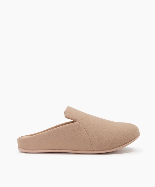 dune london Chrissie Ii Hau - Pink Melton-Felt Slippers