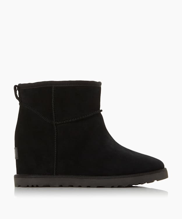 dune london Classic Femme M - Black Fluffy Lined Boots