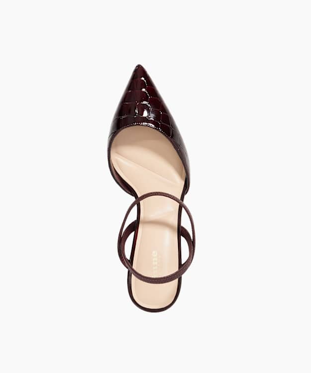 Dune London Classical - Burgundy Stiletto Heeled Courts