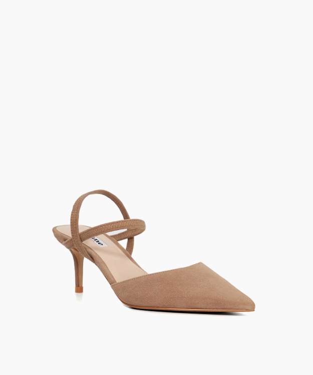 Dune London Classical - Caramel Stiletto Heeled Courts