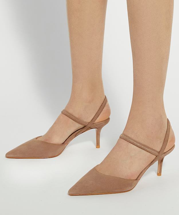 Dune London Classical - Caramel Stiletto Heeled Courts