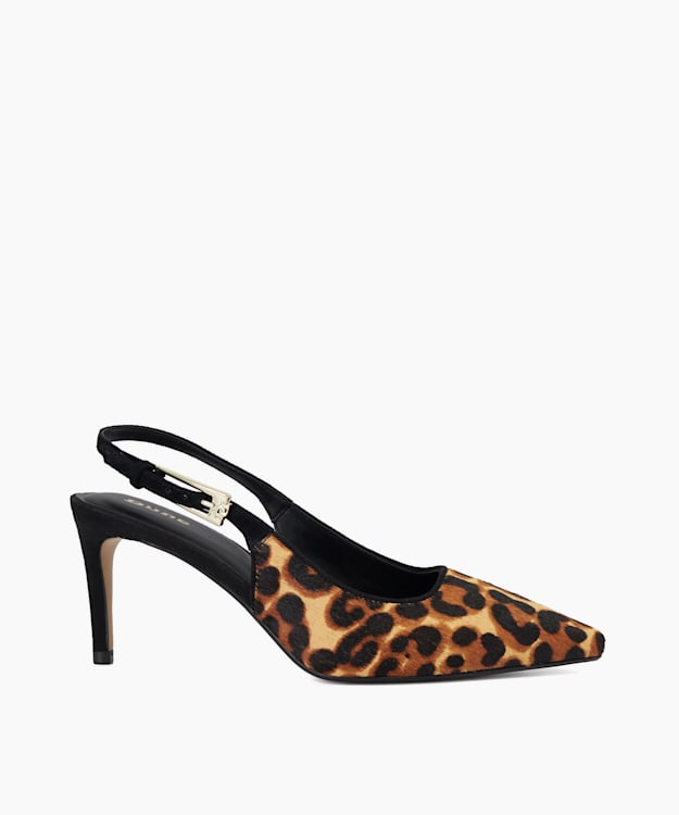 dune london Closed - Leopard Leopard Print Sling-Back Heels