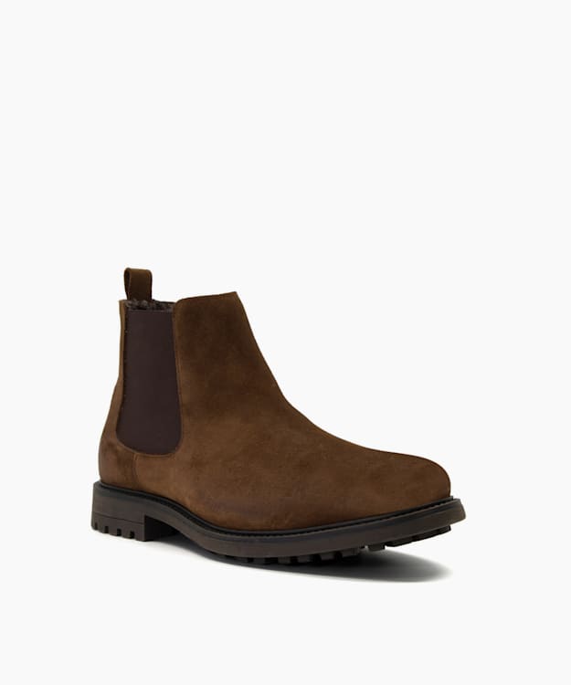 Dune London Coldestt - Brown Warm-Lined Suede Chelsea Boots