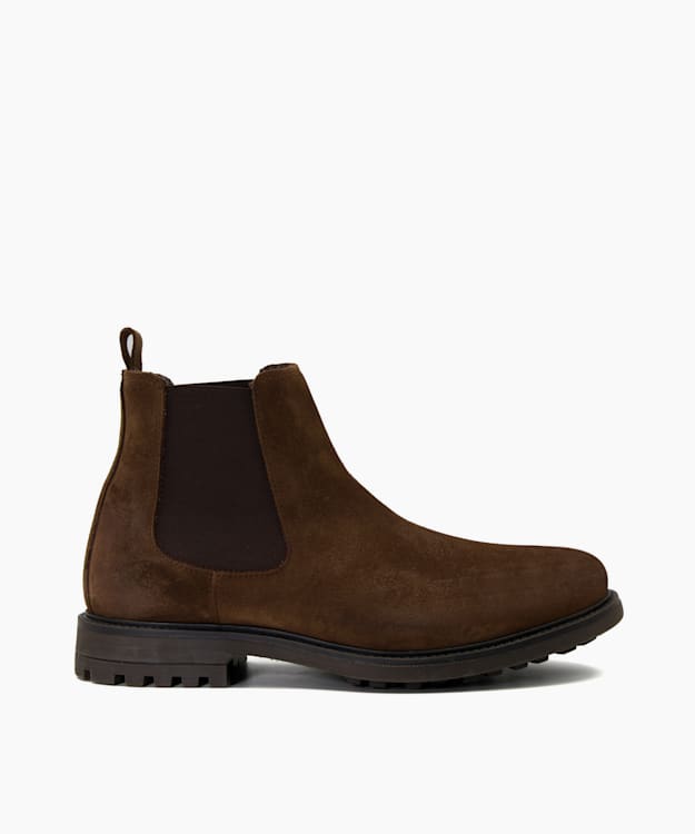 dune london Coldestt - Brown Warm-Lined Suede Chelsea Boots