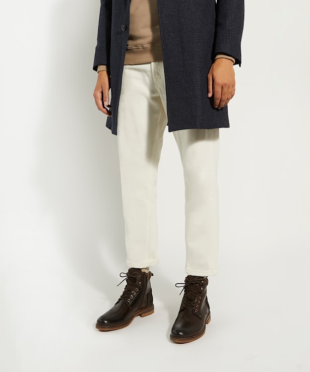 Dune London Coltonn - Dark Brown Casual Leather Lace-Up Boots