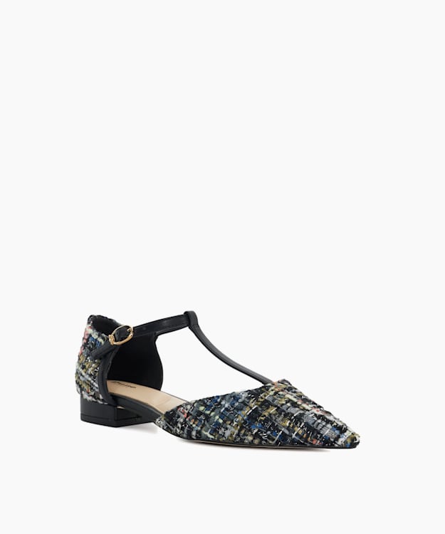 Dune London Connections - Multi Pointed Toe Boucle T-Bar Mary Janes