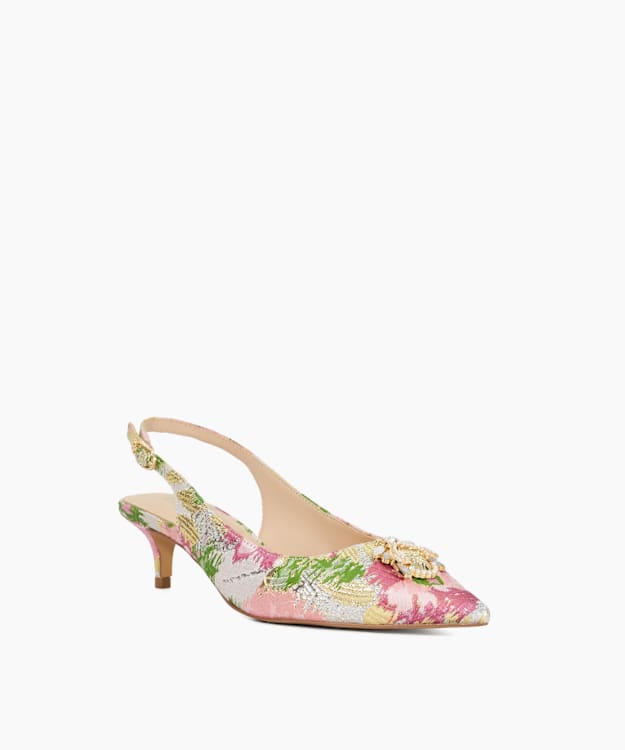Dune London Context - Pink Dune Bug Embellished Kitten Heels