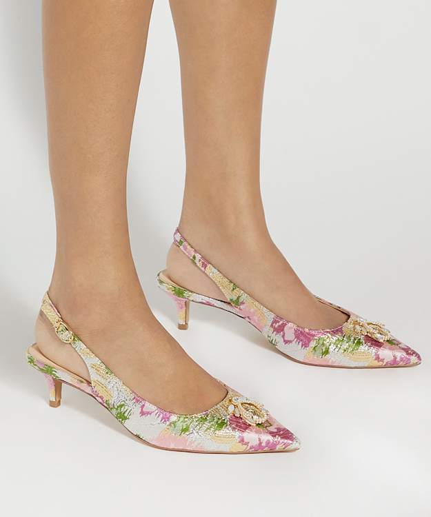 Dune London Context - Pink Dune Bug Embellished Kitten Heels