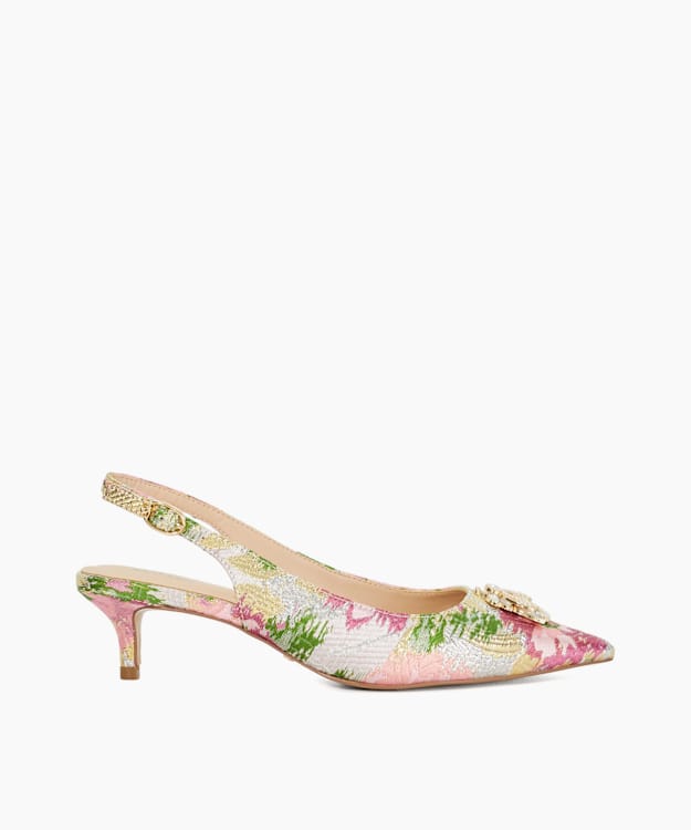 dune london Context - Pink Dune Bug Embellished Kitten Heels