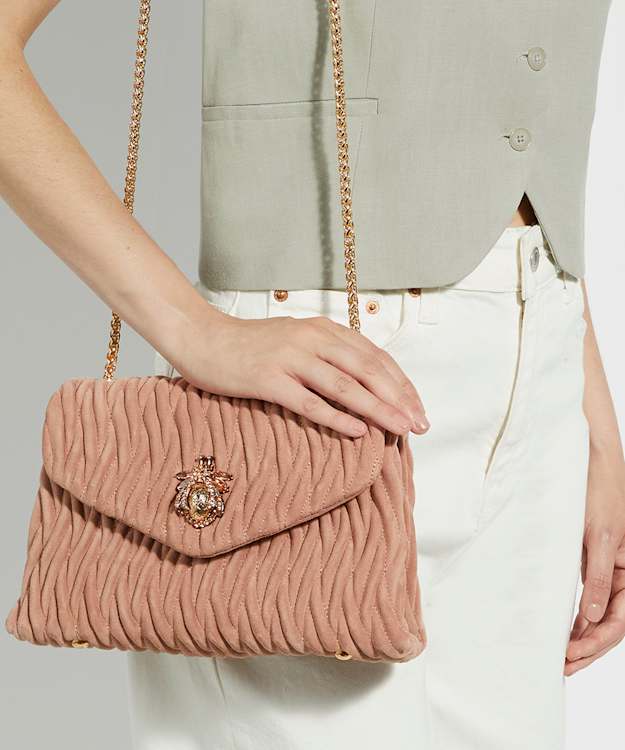 Dune London Darling - Mink Quilted Leather Cross Body Bag