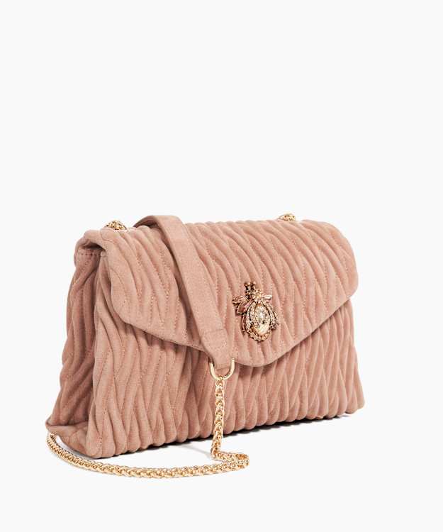 Dune London Darling - Mink Quilted Leather Cross Body Bag