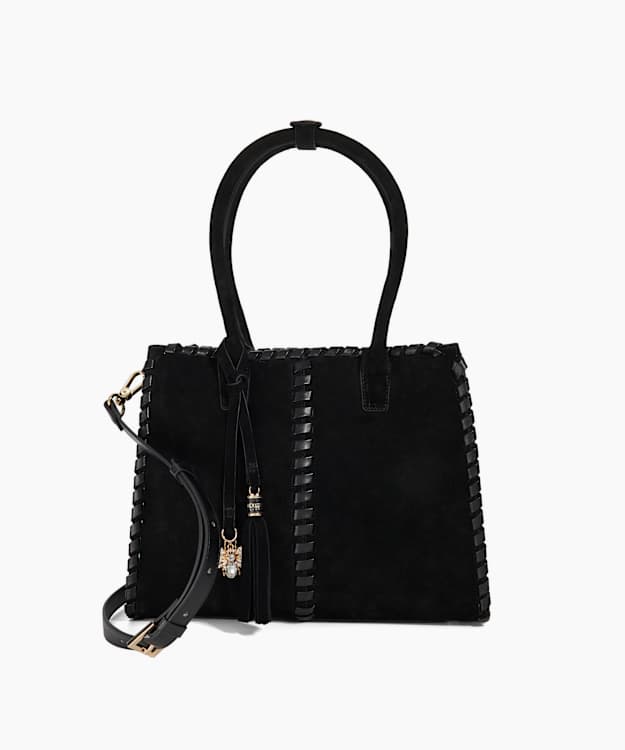 dune london Darlingtons - Black Tassel Detail Tote Bag