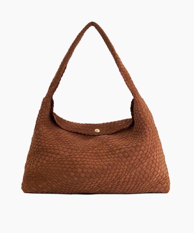 dune london Deliberate XL - Brown Extra Large Woven Shoulder Bag