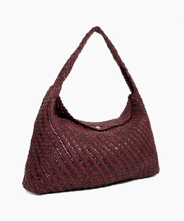 Dune London Deliberate Xl - Purple Extra Large Woven Shoulder Bag