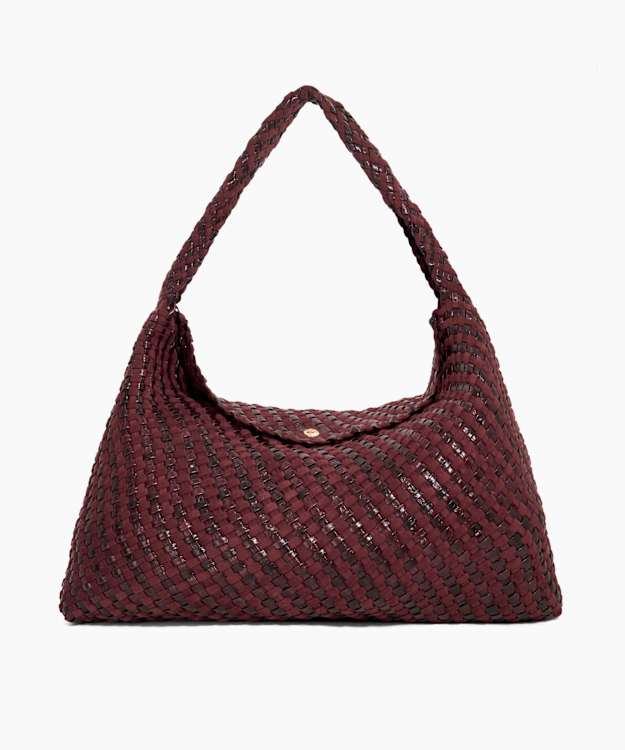dune london Deliberate Xl - Purple Extra Large Woven Shoulder Bag