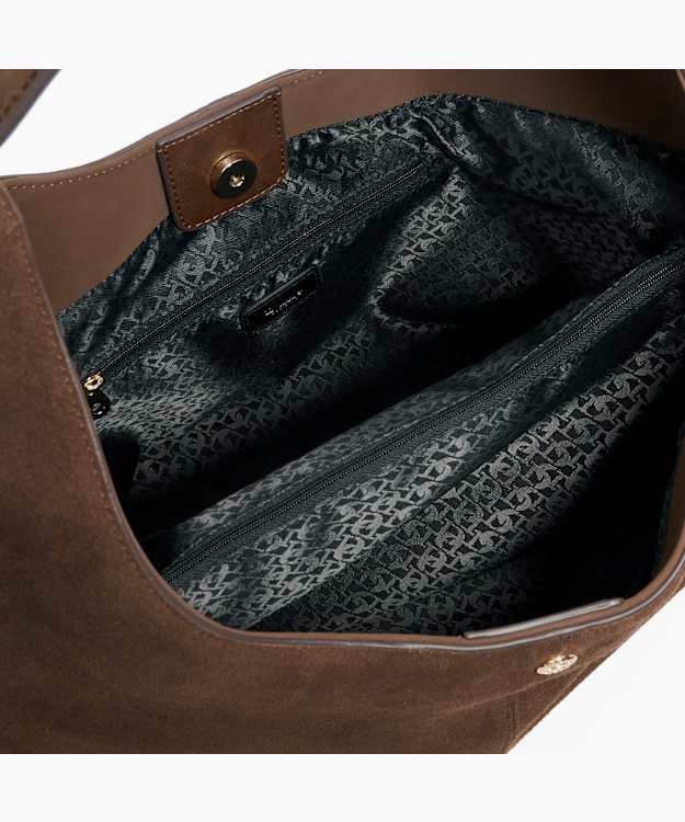 Dune London Delighting - Dark Brown Slouchy Shoulder Bag