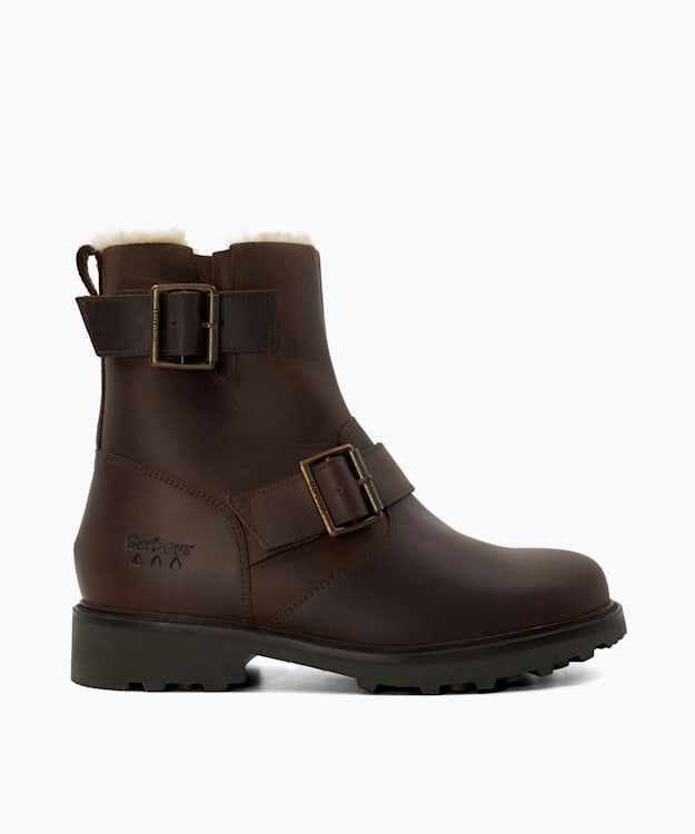 dune london Derwent - Brown Fleece Lined Leather Boots