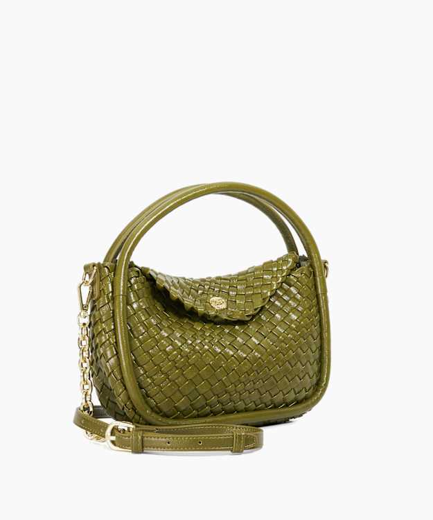 Dune London Dinideliberate - Green Woven Circular Handle Bag