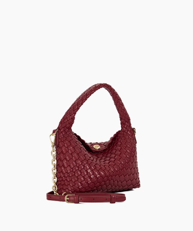 Dune London Dinkydeliberate - Burgundy Mini Woven Grab Bag