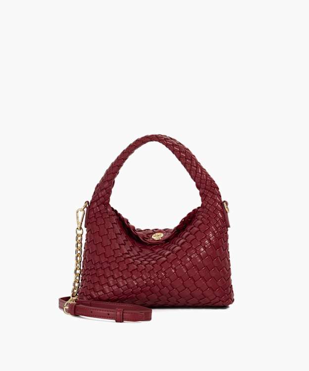 dune london Dinkydeliberate - Burgundy Mini Woven Grab Bag