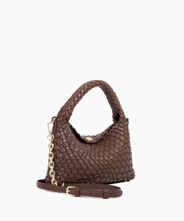 Dune London Dinkydeliberate - Chocolate Mini Woven Grab Bag