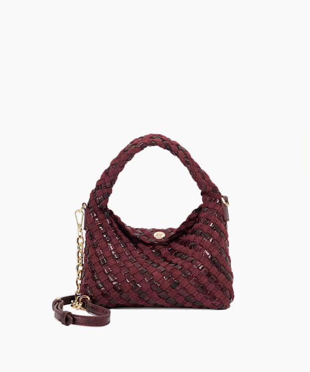 dune london Dinkydeliberate - Purple Mini Woven Grab Bag