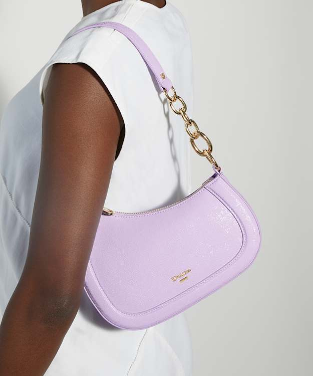 Dune London Direction - Lilac Asymmetric Chain Detail Shoulder Bag