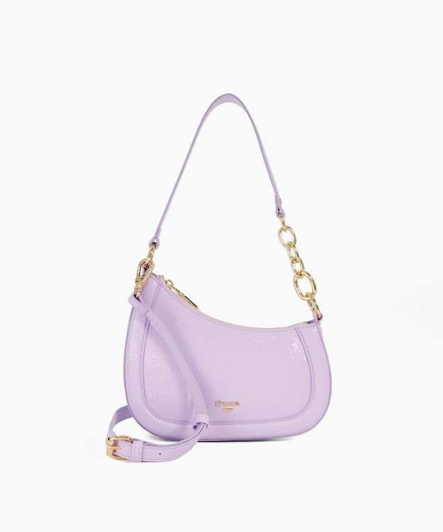 dune london Direction - Lilac Asymmetric Chain Detail Shoulder Bag