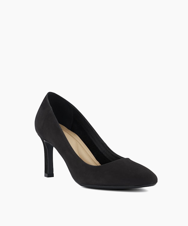 Dune London Adele - Black Heeled Court Shoes