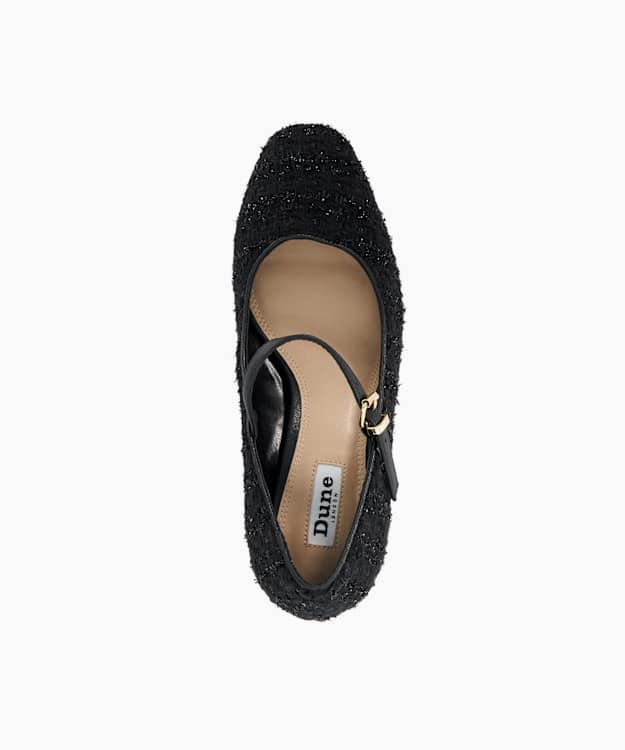 Dune London Ascented - Black Block Heel Mary Janes