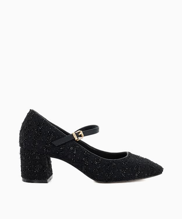dune london Ascented - Black Block Heel Mary Janes
