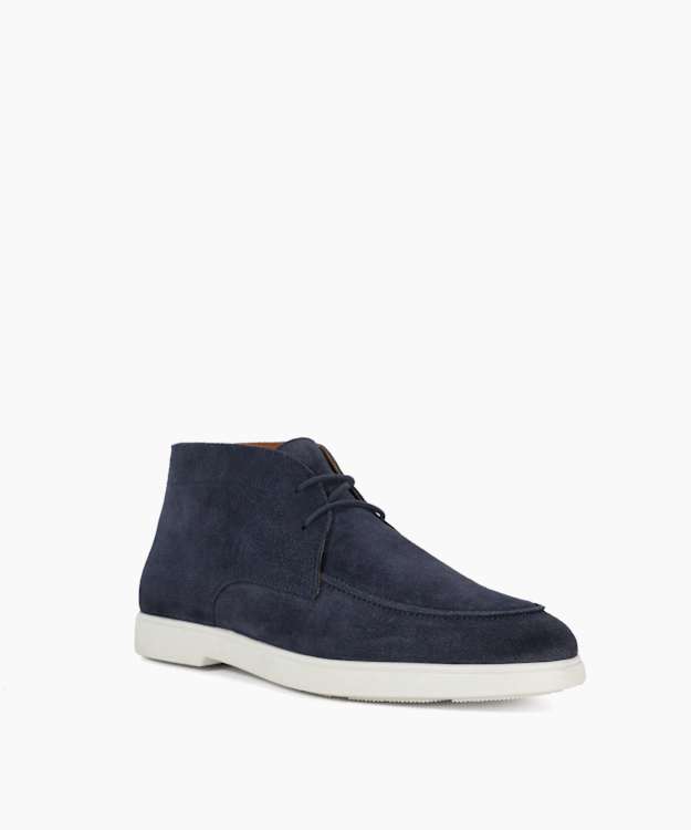 Dune London Backers - Navy Suede Lace Up Ankle Boots