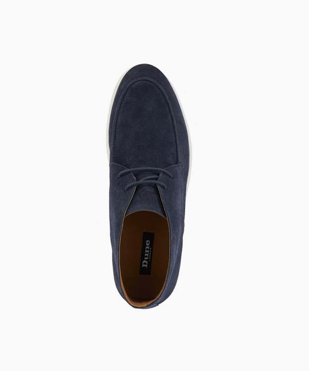 Dune London Backers - Navy Suede Lace Up Ankle Boots