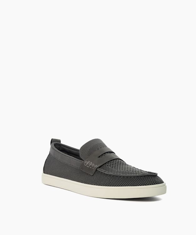 Dune London Baisley - Grey Casual Knitted Loafers