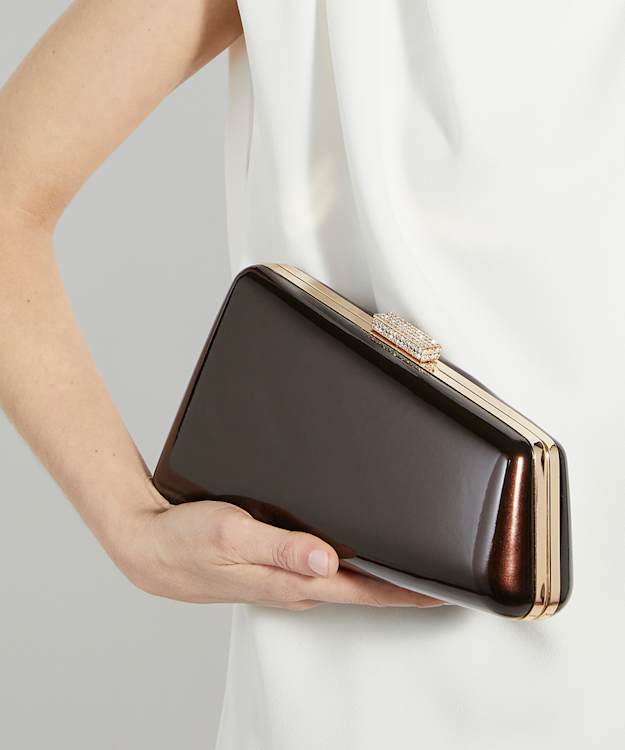 Dune London Balancing - Brown Asymmetric Clutch Bag
