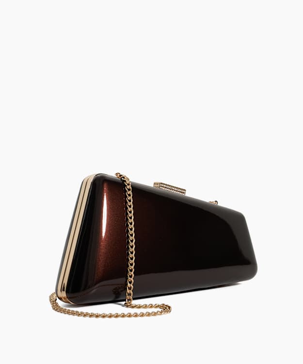 Dune London Balancing - Brown Asymmetric Clutch Bag