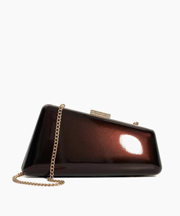 dune london Balancing - Brown Asymmetric Clutch Bag