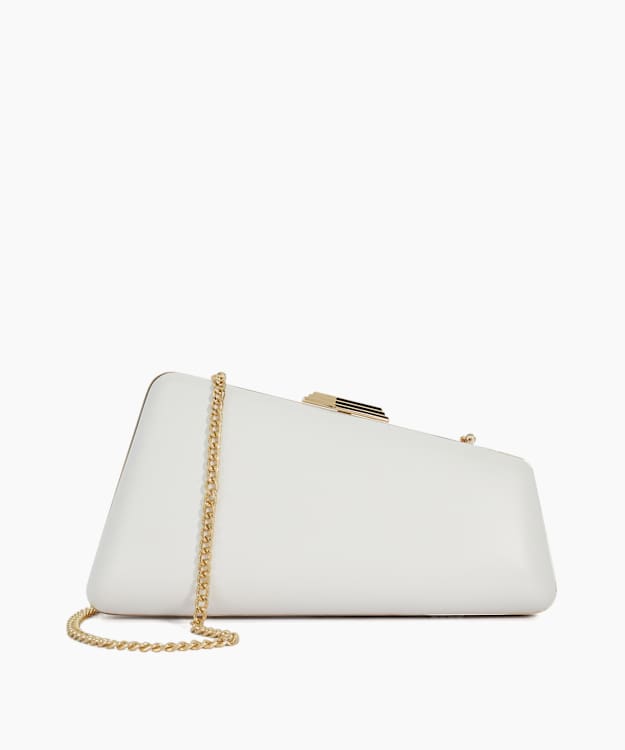 dune london Balancing - White Asymmetric Clutch Bag