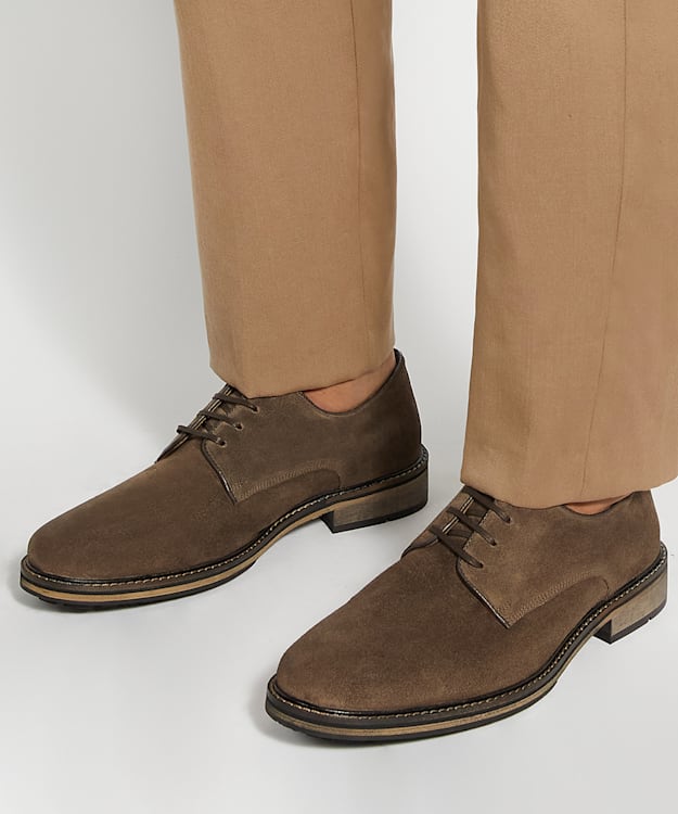 Dune London Barrett - Taupe Round Toe Lace-Up Shoes