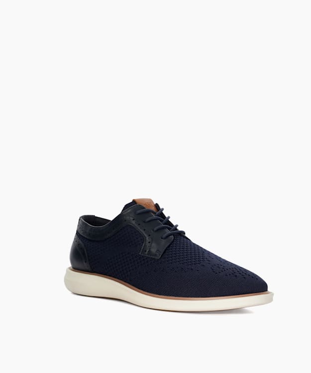 Dune London Barrow - Navy Hybrid Derby Shoes