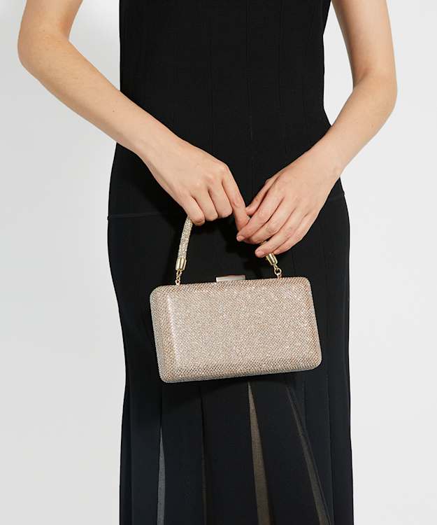 Dune London Beaut - Gold Diamante Handle Evening Bag