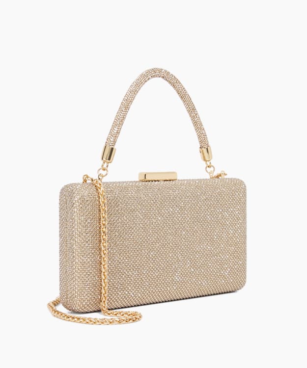 Dune London Beaut - Gold Diamante Handle Evening Bag