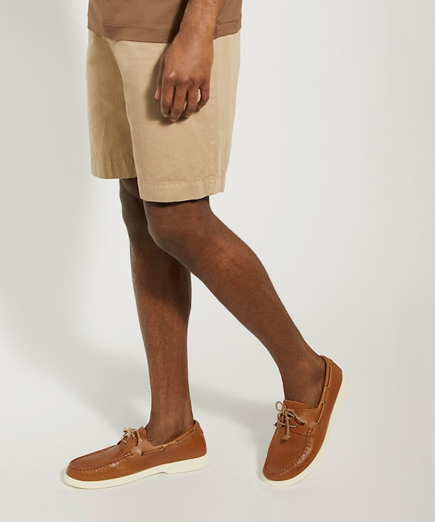 Dune London Belongs - Tan Leather Boat Shoe