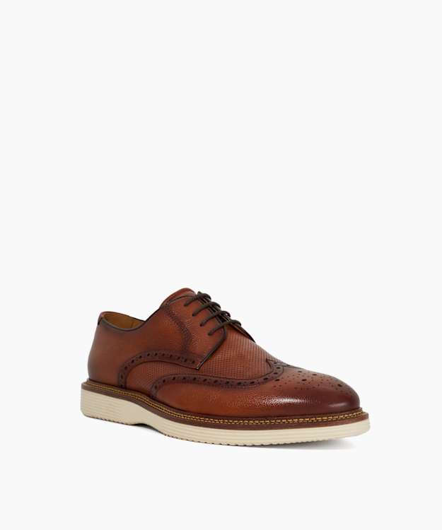 Dune London Benidictus - Tan Nubuck Lace-Up Brogues