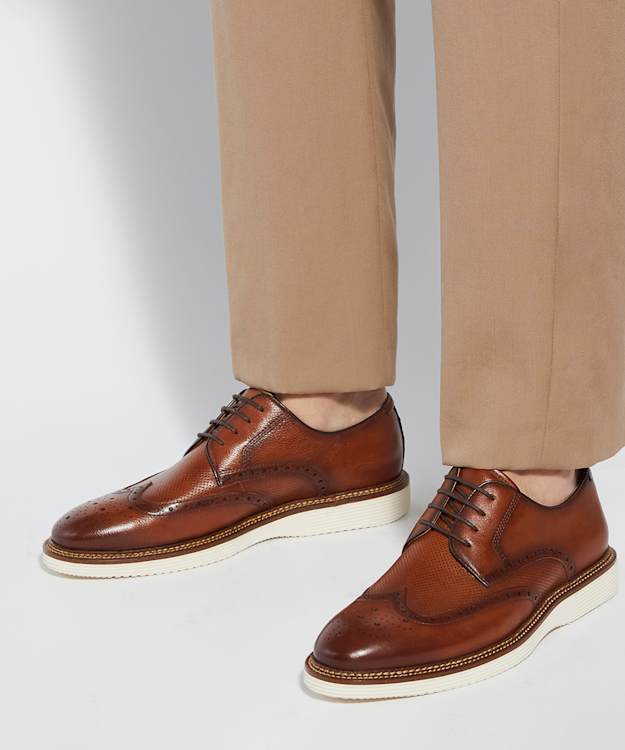 Dune London Benidictus - Tan Nubuck Lace-Up Brogues